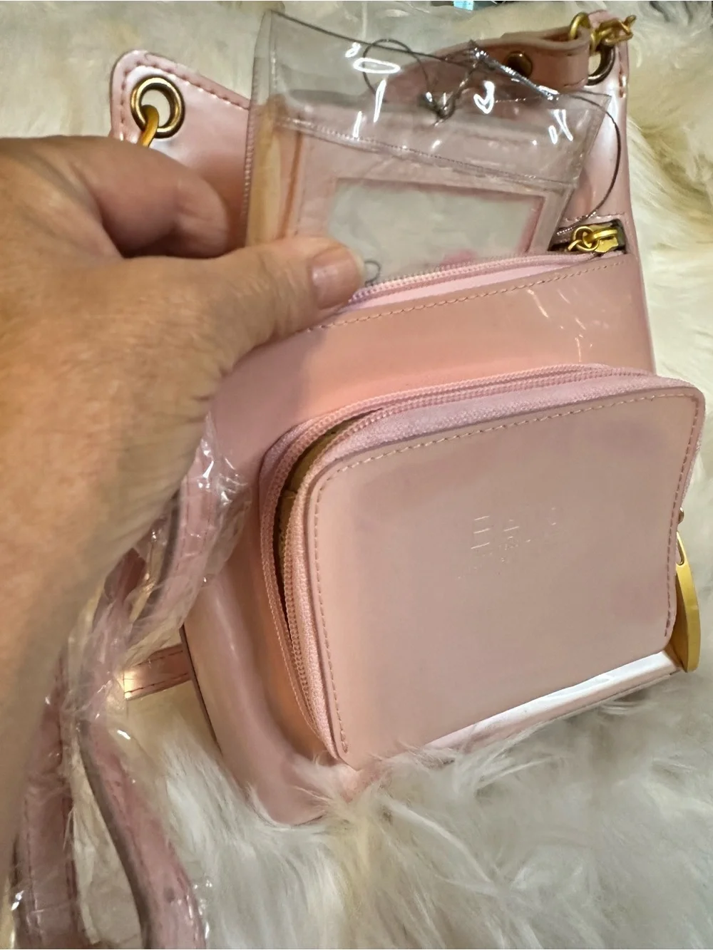 Beijo Pink Women's Crossbody Bag with an Adjustable Strap NWOT